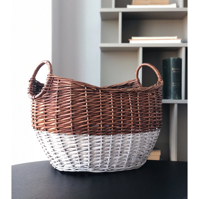 Highland Dunes Curved Wicker Basket & Reviews Wayfair